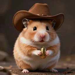 hamster dressed as cowboy