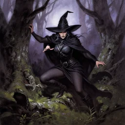 witch in the woods, frank frazetta