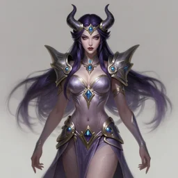 a highly detailed illustration of goddess slaanesh intricate, elegant, highly detailed, centered, digital painting, artstation, concept art, smooth, sharp focus, league of legends concept art, wlop.