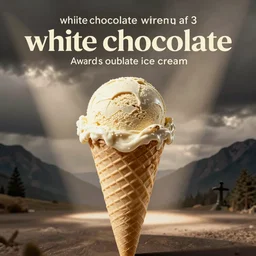 white chocolate ice cream poster ad