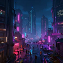 photo environement cyberpunk 2 0 7 7 town : 4, 4 k rtx hdr volume light concept studio matte painting environement digital illustration style artstation artur tarnowski, mihai muscan, marcin tomalak, marta leydy, marcin stepien, charlotte hughes, zuzanna dabrowa neon bioluminiscence