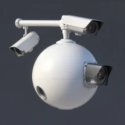A ball made of surveillance cameras