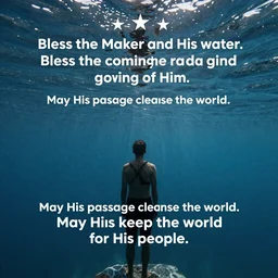 Bless the Maker and His water. Bless the coming and going of Him. May His passage cleanse the world. May He keep the world for His people