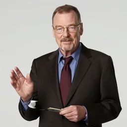Walter White presenting the evening news.