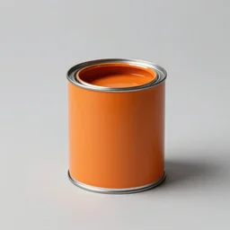 can of paint, minimal, modern, solid colors, orange
