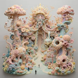 breathtaking detailed concept art by victo ngai, bizarre compositions, exquisite detail, pastel colors, 8 k