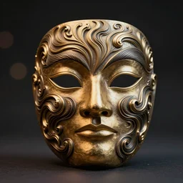 an elaborate intricate mask in swirling wind, rendered in octane, behance hd, bokeh backdrop