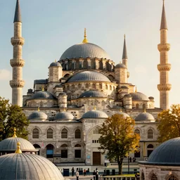 istanbul, cinematic view, detailed, concept art, high detail, warm lighting, volumetric, godrays, vivid, beautiful, trending on artstation, by jordan grimmer, huge scene, grass, art greg rutkowski