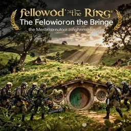 screenshot from the fellowship of the ring when swat team raided a hobbit hole in the shire