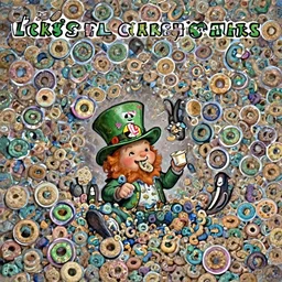 scene of a leprechaun eating Lucky Charms cereal, digital painting by Zezislaw Beksinski, 4k wallpaper, masterpiece, beautiful, gorgeous, happy, wholesome, cheerful, cute