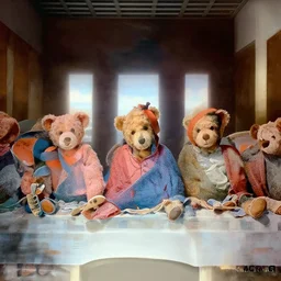 Teddy bears in The Last Supper