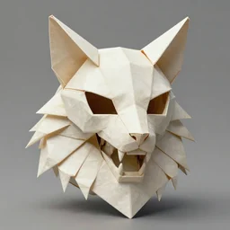 stunning origami god of feline skull portrait, skull, furry, fantasy, intricate, elegant, highly detailed, digital painting, artstation, concept art, smooth, sharp focus, illustration, art by afshar petros and krenz cushart and artem demura and tony sandoval