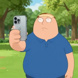 modern color fine details iphone 1 2 pro selfie photograph of brian griffin taking a selfie in a park on an iphone 1 2 pro, brian griffin, modern hd cell phone photograph in color, instagram