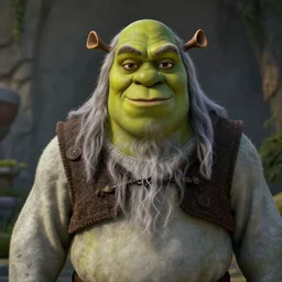 shrek as gandalf, long grey beard, highly detailed, extremely high quality, hd, 4 k, 8 k, canon 3 0 0 mm, professional photographer, 4 0 mp, lifelike, top - rated, award winning, realistic, detailed lighting, detailed shadows, sharp, no blur, edited, corrected, trending