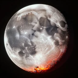 formation of the moon giant impact, digital painting, surreal lighting, molten, photorealistic