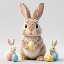 the easter bunny, trending on artstation, high detail, masterpiece, in the style of ruan jia and brad rigney