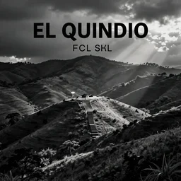 landscape of el quindio, flcl syle, minimalist, japanese art, emo goth phone wallpaper