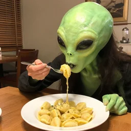 i caught this alien trying to eat my gnocchis!