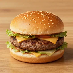 Jewel Encrusted Big Mac | Bedazzled Burger Patty | Golden Buns | Wooden Table