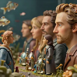 closeup profile portrait of a tin toy michael york, nicoletta ceccoli, mark ryden, lostfish, max fleischer, depth of field, detailed and intricate environment, 8 k resolution, hyperrealistic, octane render