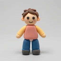 a Playdough figure of a small man
