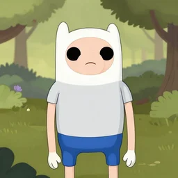 a portrait of finn from adventure time with background scenery by juergen teller, iris van herpen