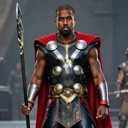 kanye west as thor, the god of thunder