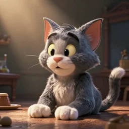 Ratatouille but Alfredo Linguini is the cat Tom