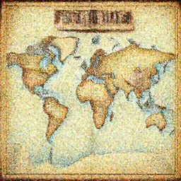 accurate world map in the style of a pirate's map