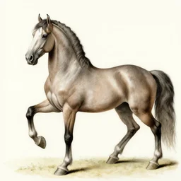 a rearing wild stallion, by albrecht-durer