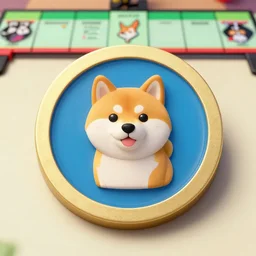 a Shiba Inu as a Monopoly token