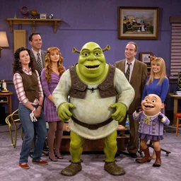 Shrek playing all of the characters in Seinfeld