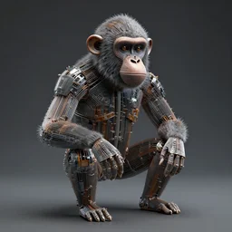 technological baboon construct, by android jones