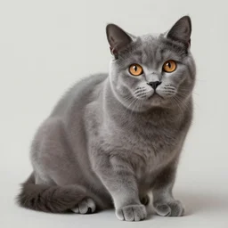 exotic shorthair cat, solid grey, beautiful painting by henriette ronner - knip