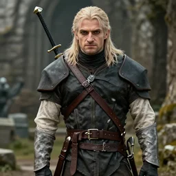 Mr bean as Geralt of rivia