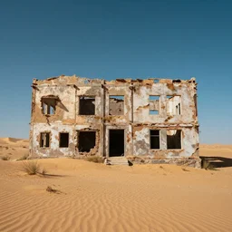 brutalist ruuins in the desert