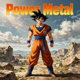 a power metal / rap album cover in the style of dragon ball in the style of naruto in the style of bleach trending on artstation deviantart pinterest detailed realistic high resolution hd 8 k