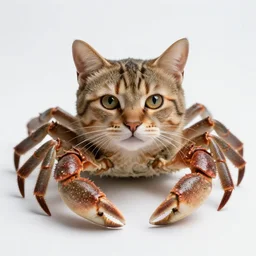 a crab - cat - hybrid, animal photography