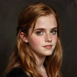 portrait of emma watson, artwork by krenz cushart,