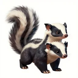 digital painting of a skunk as a dragon, deviantart, digital art