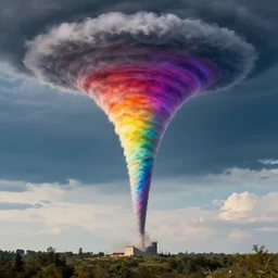 rainbow-colored tornado by Michal Karcz