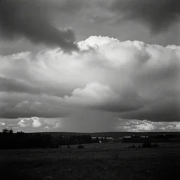 beautiful russian lanscape,  detailed clouds, analogue photo quality, monochrome, blur, unfocus, cinematic, 16mm, by Andrei Tarkovsky