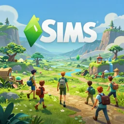 life simulator game screenshot, new sims game in the style of breath of the wild, concept artwork, promotional, unreal engine, raytracing, beautiful lighting, open world game. trending on artstation, blender, artgerm