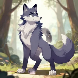 a werewolf, fursona!!!!, by kawacy, trending on furaffinity, full body, furry art