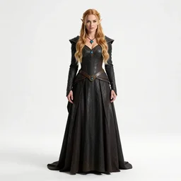 confident high elf sorceress, cinematic studio photo, full body, standing, isolated on a pure white background, centered, whole figure in frame, sharp focus, studio lighting