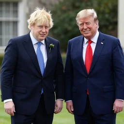 a photograph of boris johnson and donald trump getting married to each other, captivating, happy, professional
