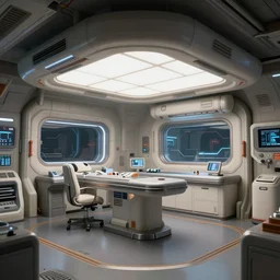 the medical bay in a spacestation, intense sci - fi details, realism, stunning photo - quality, bright and happy, movie - quality, futuristic, technology, cinematic atmosphere, muted colours, guardians of the galaxy - style 4 k, arnold render, trending on artstation, cgsociety