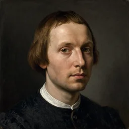 a portrait a very ordinary person, facing front, by Rogier van der Weyden, head and shoulders, oil painting, anatomically correct, beautiful perfect face, sharp focus, Highly Detailed, Cinematic Lighting, 8k, HD W-768 H-1024