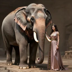 half woman half elephant, high detailed
