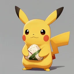 a portrait of a cyberpunk pikachu holding a riceball, cyberpunk!, fantasy, elegant, digital painting, artstation, concept art, matte, sharp focus, illustration, art by josan gonzalez